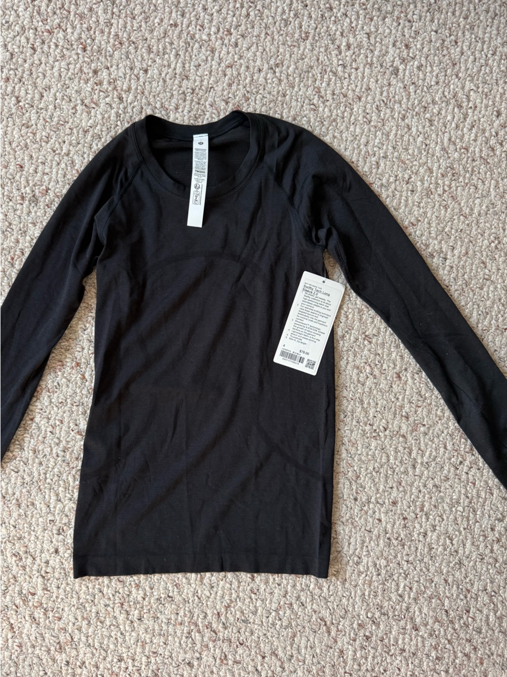 lululemon athletica Black Long Sleeve Crew